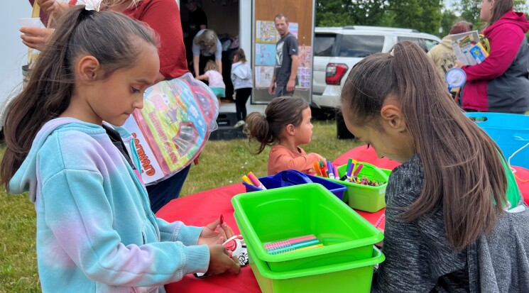 Harts for Hope Event - kids working on crafts